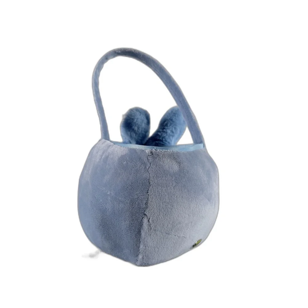 Peeps Blue Bunny Plush Easter Basket Fuzzy Soft Treat Bucket New With Tags